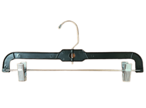 New Black 14" Bottom Hanger With Silver Bar Silver Clips