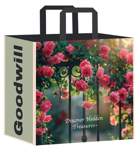 Sturdy Reusable Goodwill Branded Shopping Bags Sold by Case 1 Pallet Minimum - Image 11