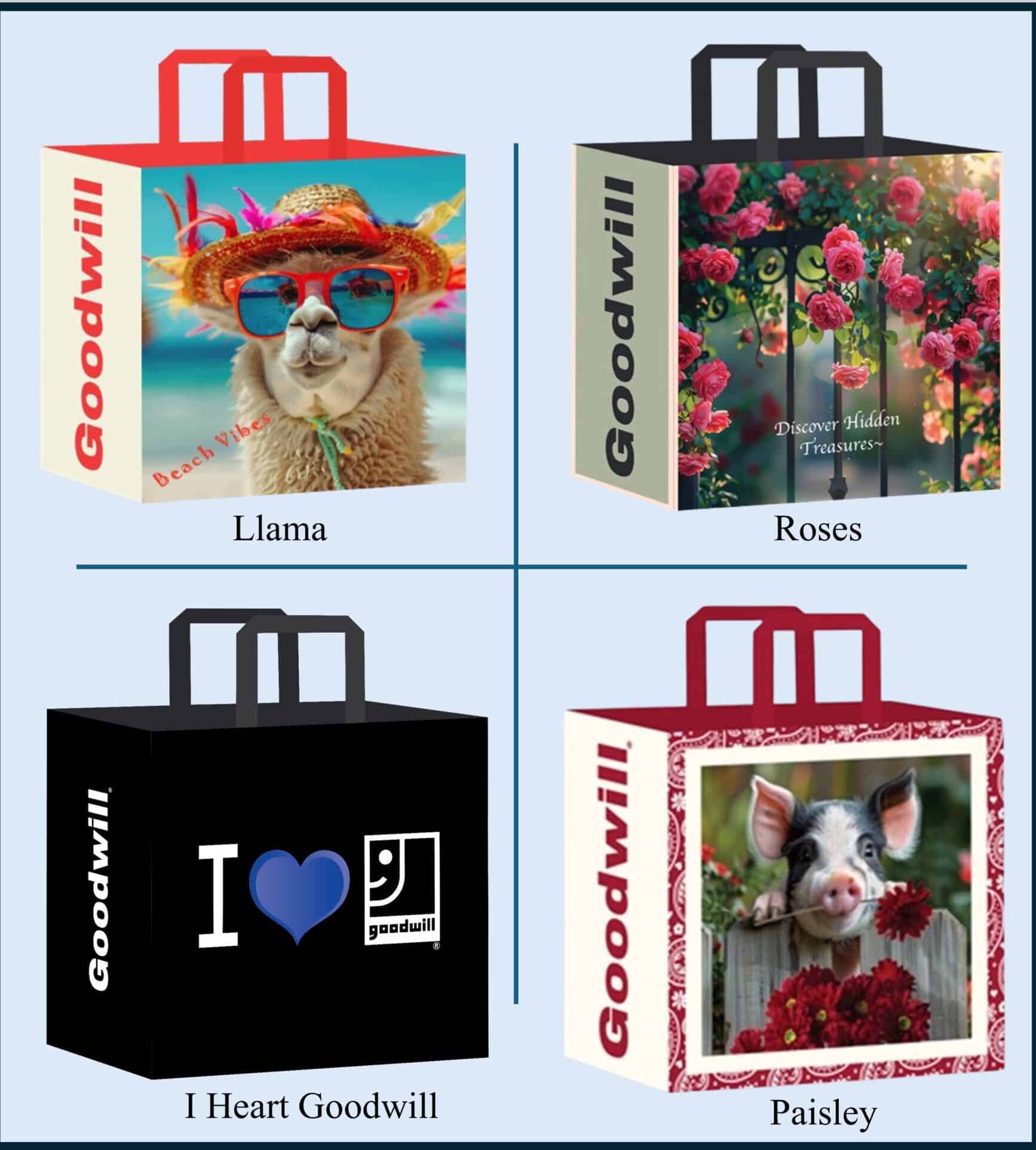 4 bags square Sustainable Bags